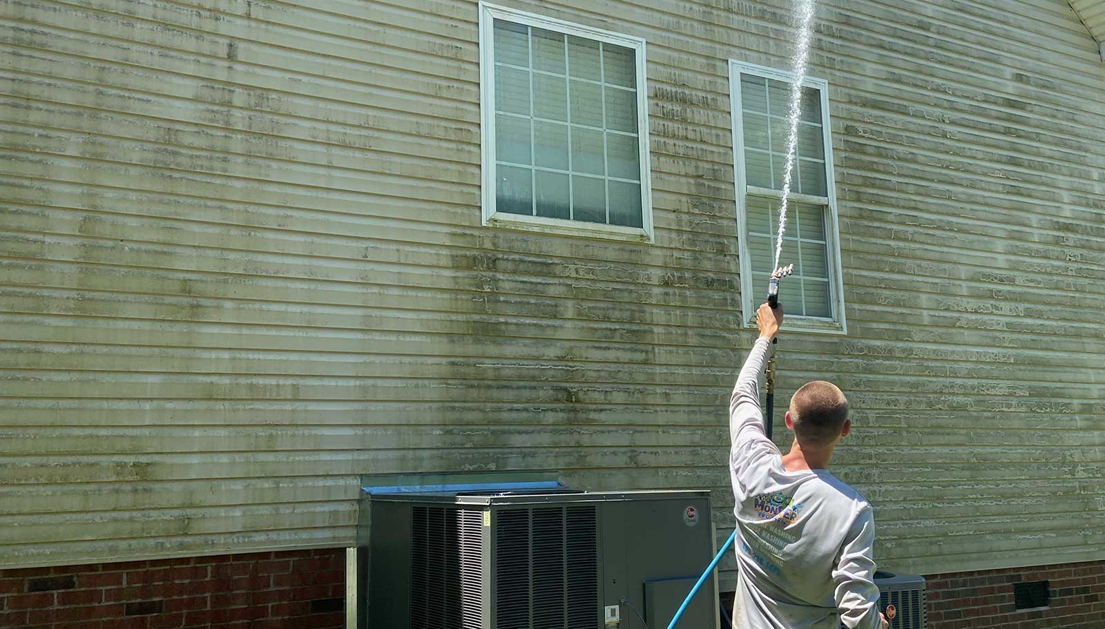 Soft washing home siding Soft washing home siding